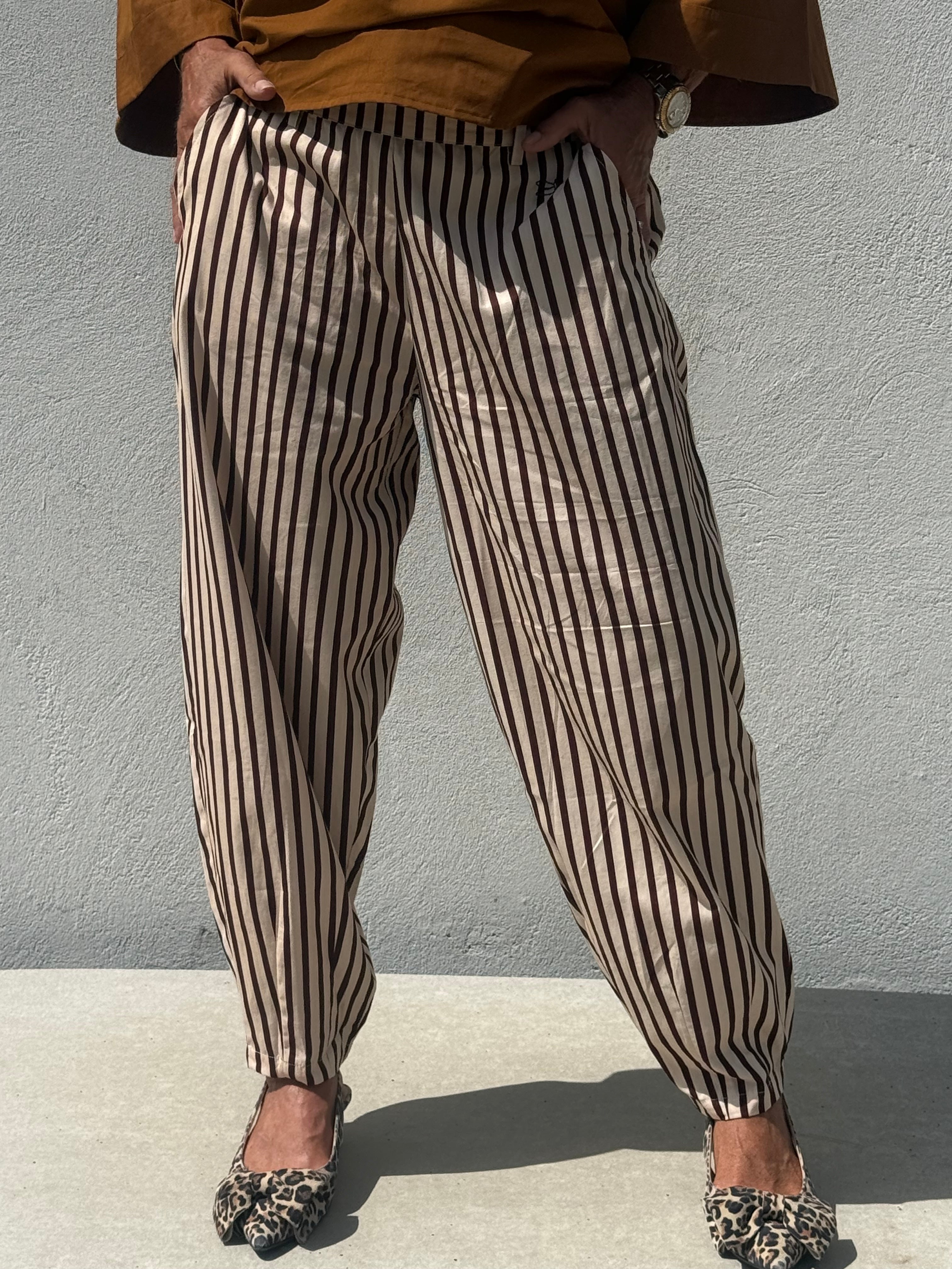 Gaspar 2607925 Colorado stripe pants brown