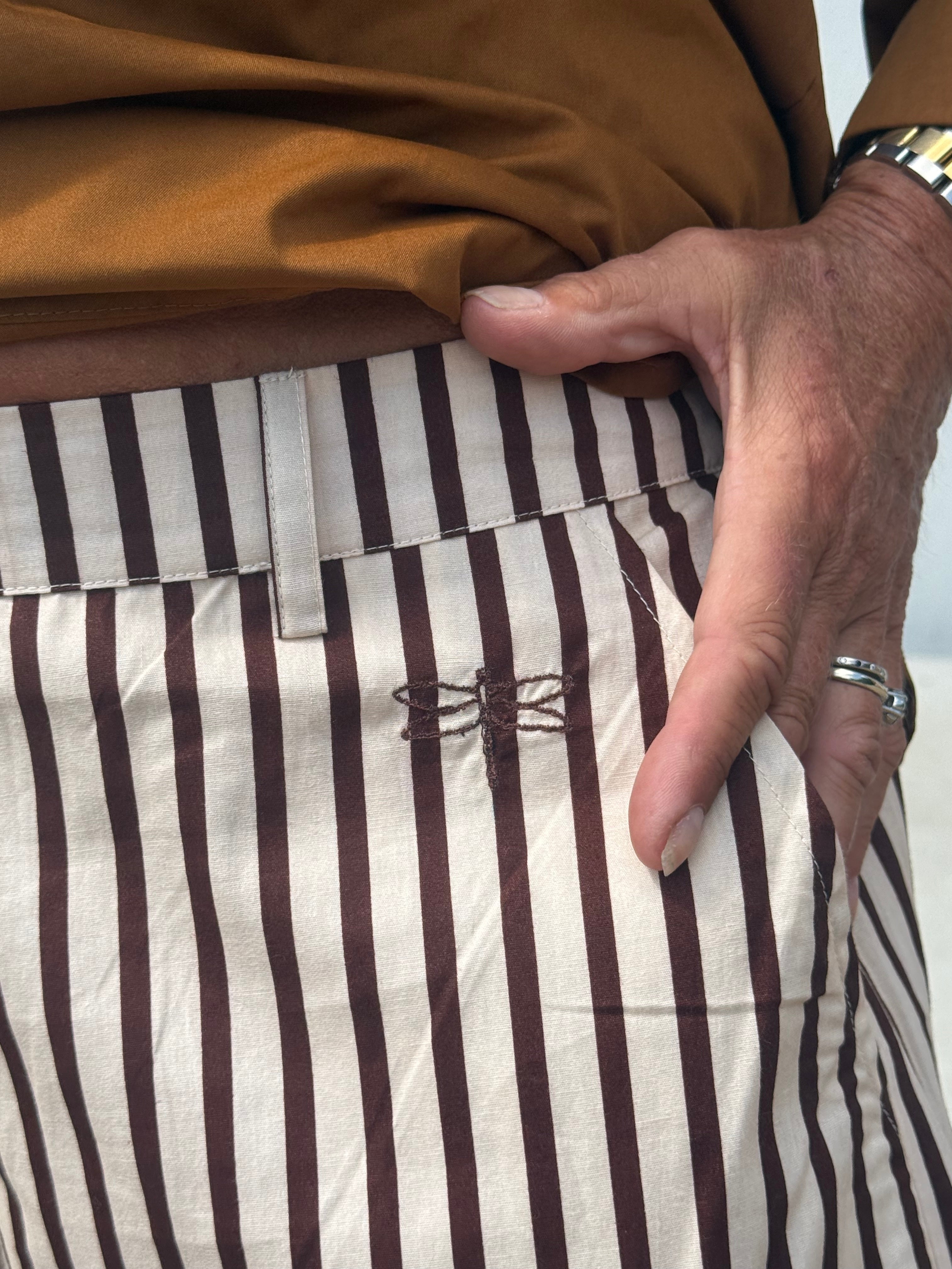 Gaspar 2607925 Colorado stripe pants brown