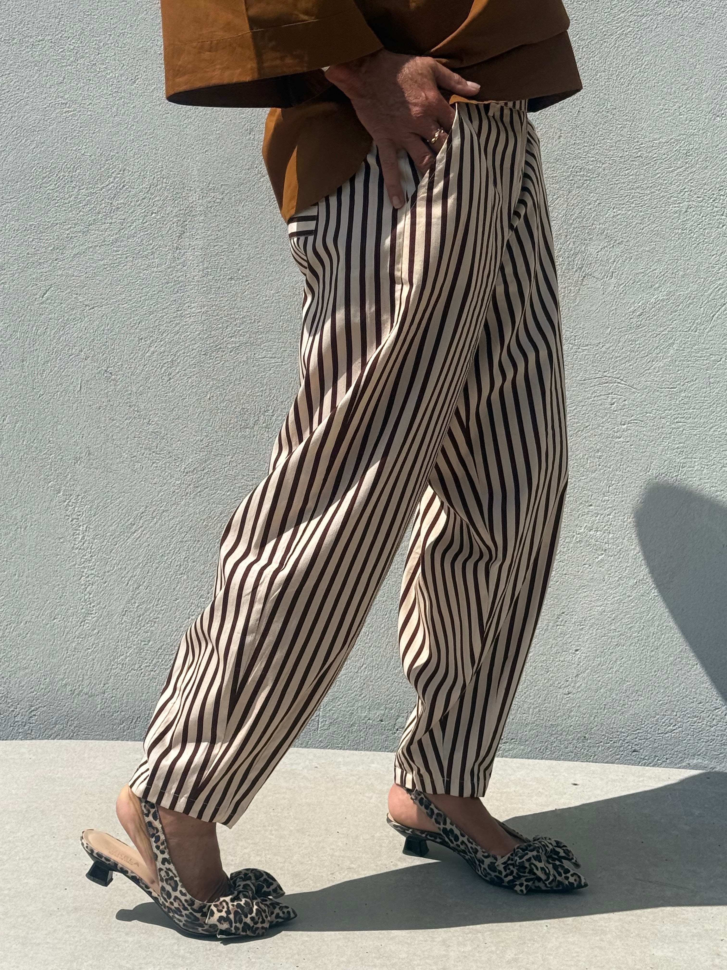 Gaspar 2607925 Colorado stripe pants brown