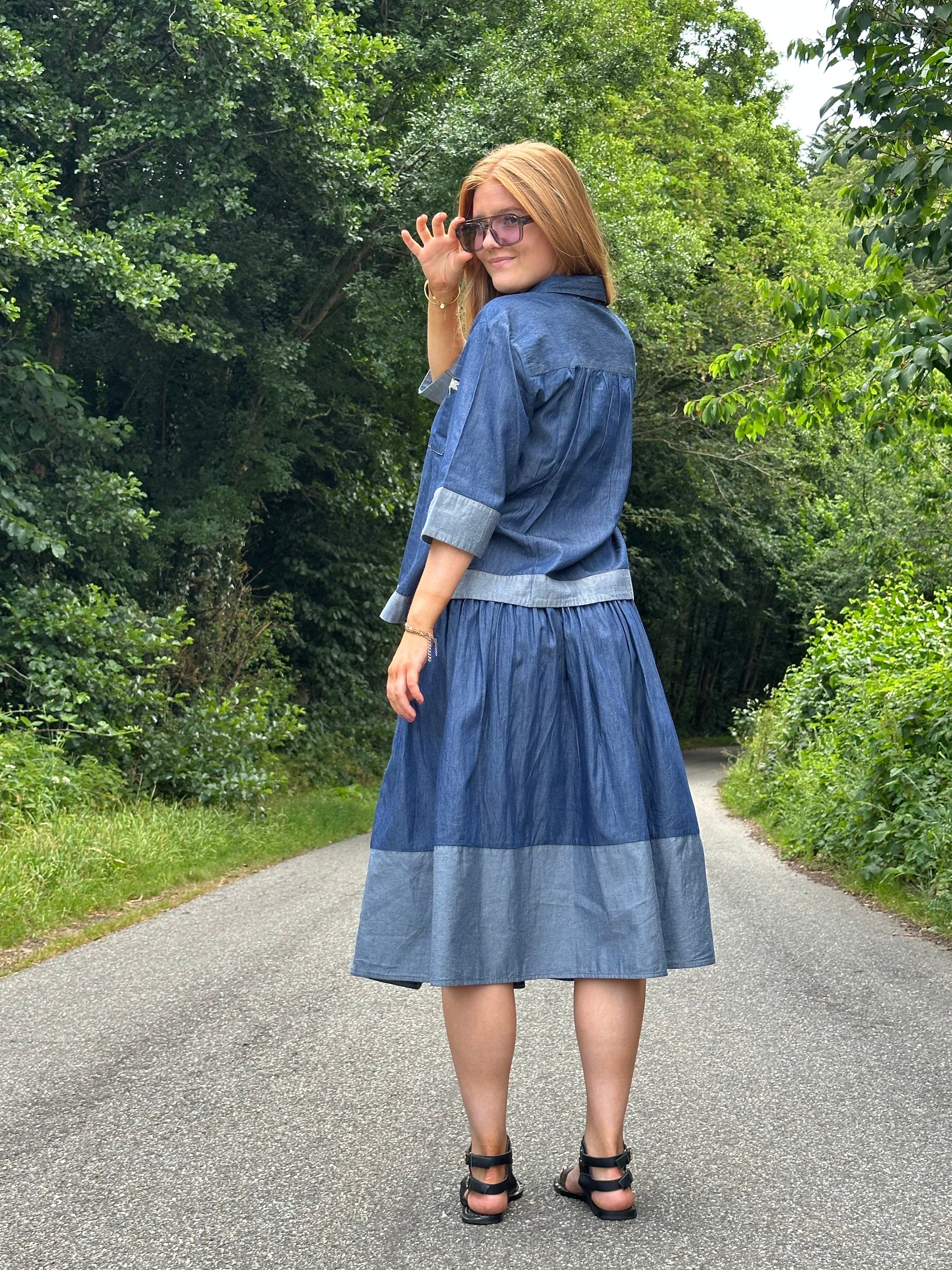 Gaspar 2607351 Porto denim blouse blue