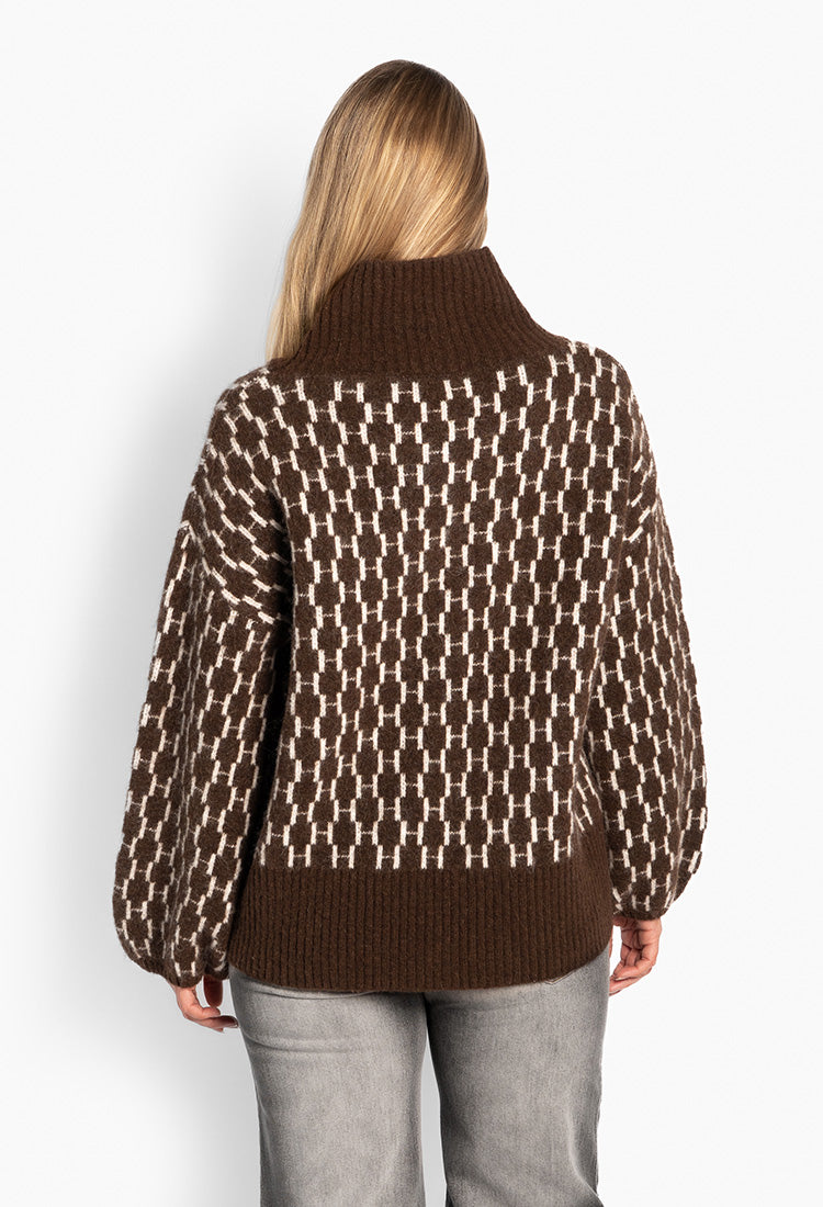 HÈST 2630120854 FAM sweater new pattern dark earth