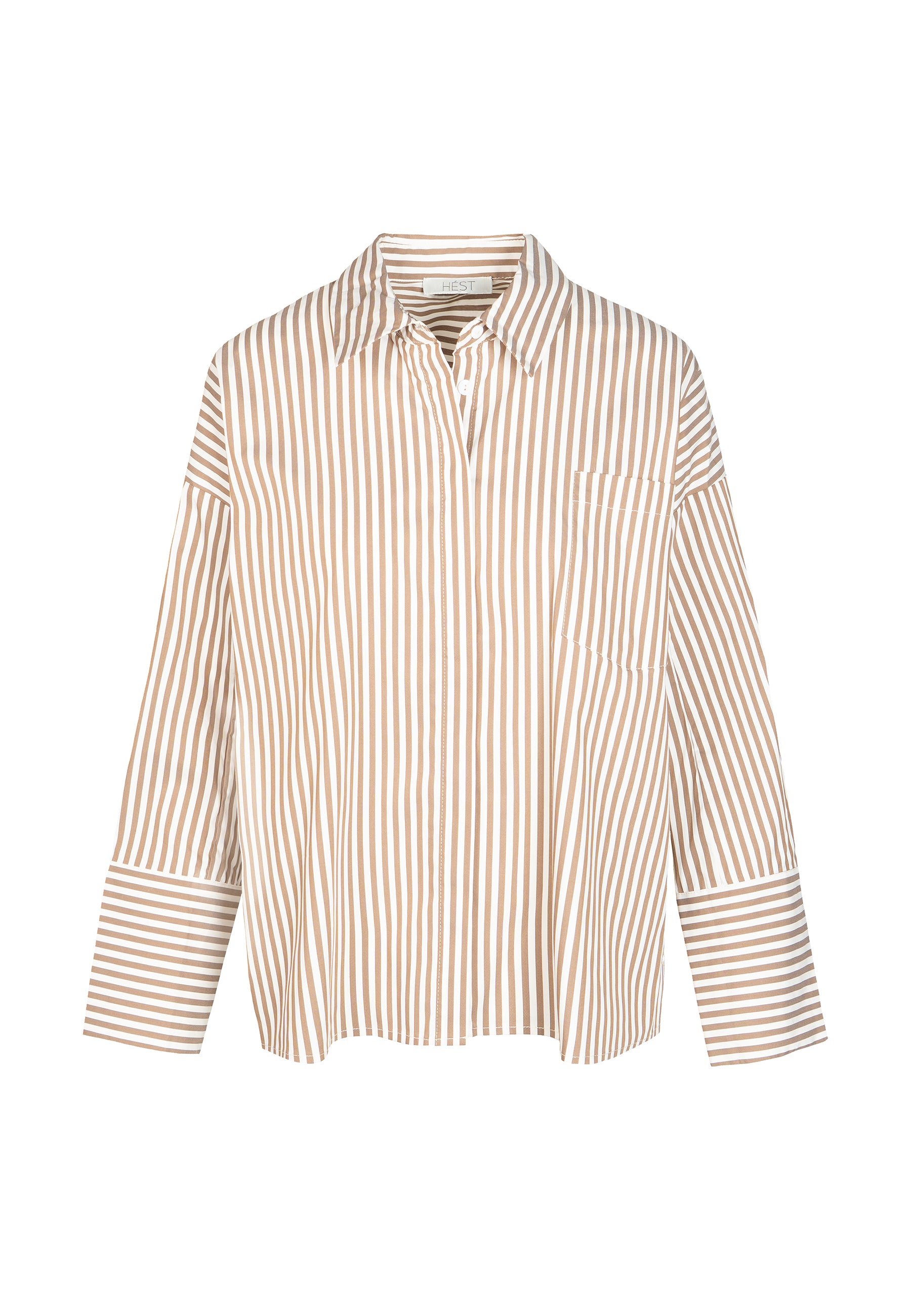 HÈST 2630190755 Lilly shirt stripe brown wren