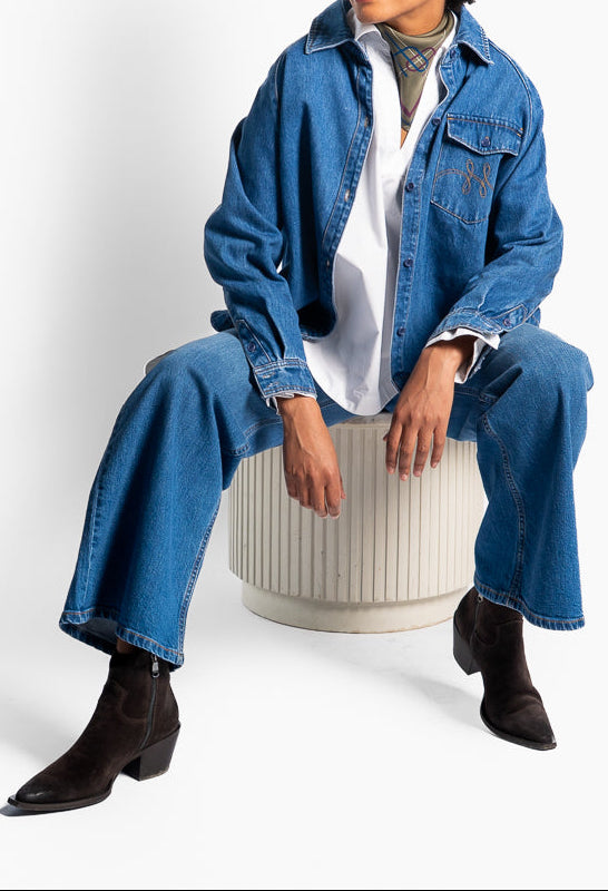 HÈST 2630190760 Kylie denim wash shirt