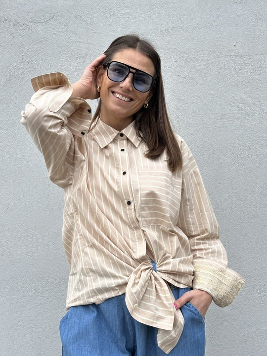 Gaspar 2610328 Skagen shirt stripe sand