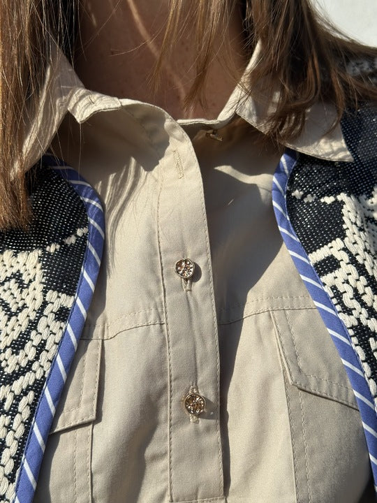 Gaspar 2601333 Marli waistcoat print black