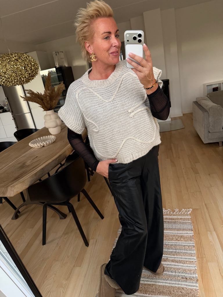 Boho Love B1307 strik vest beige