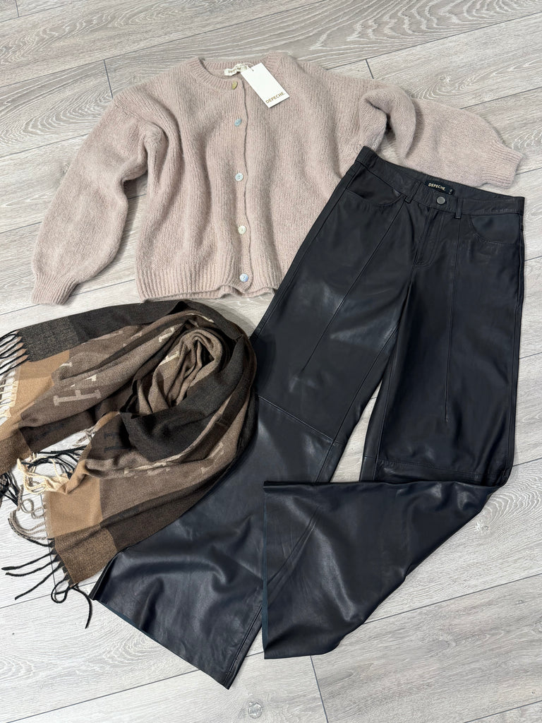 Depeche 100376 Sarah alpaca cardigan sand