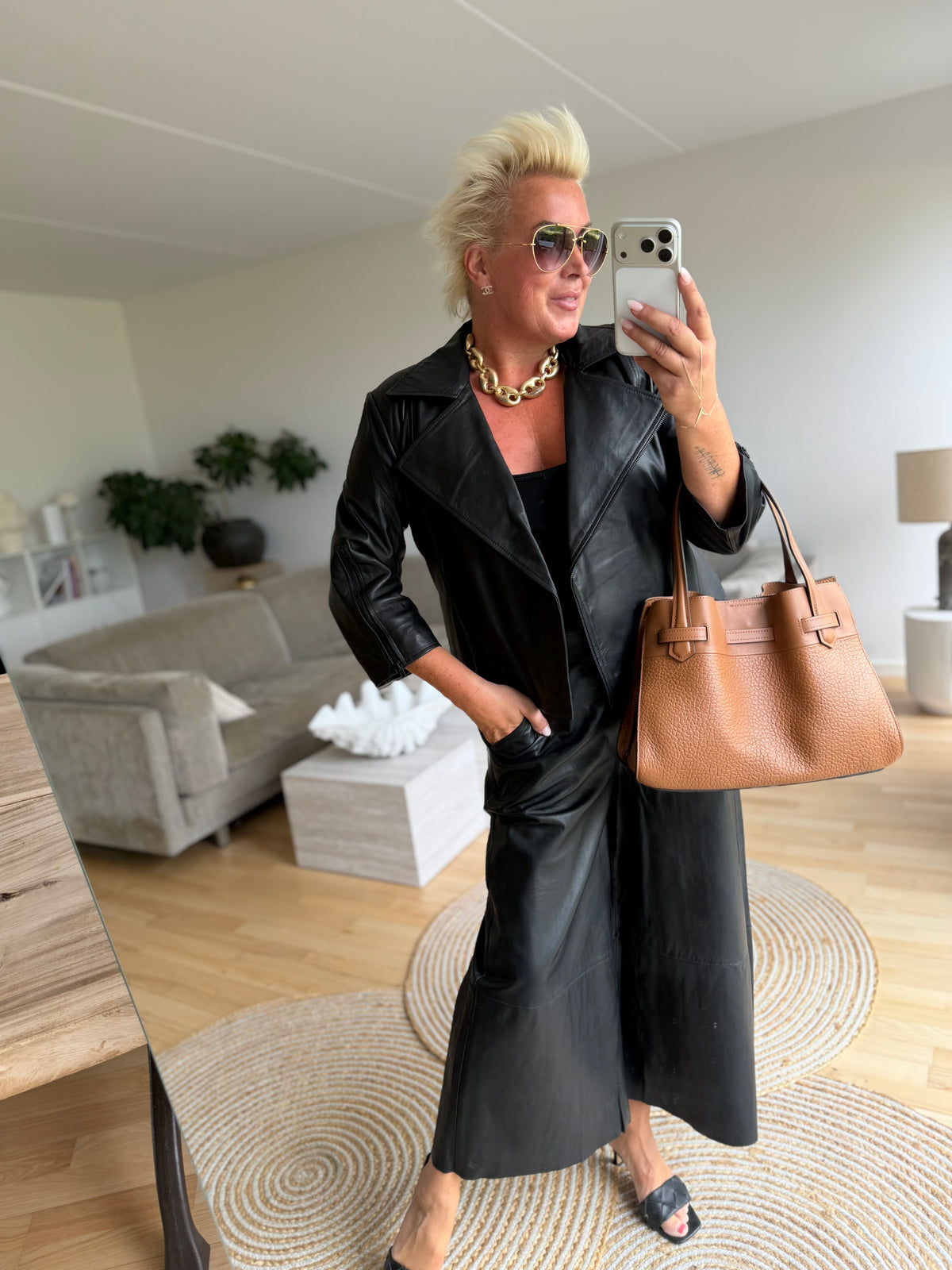 Depeche 51460 Margo leather jacket short black