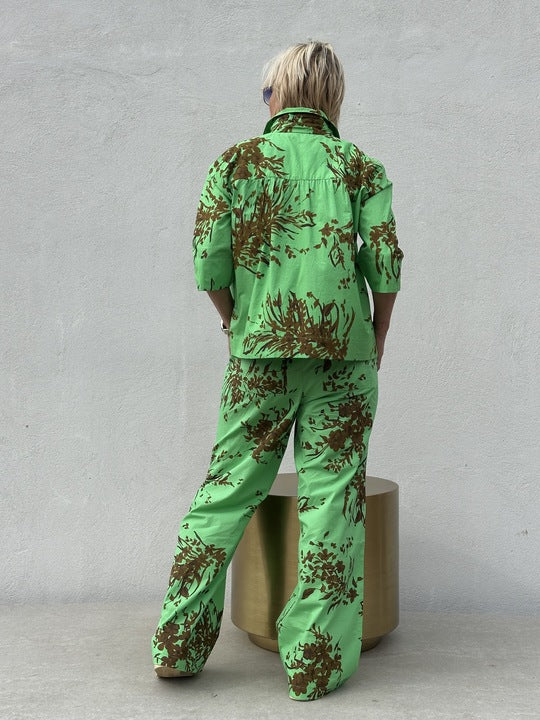 Gaspar 2601331 Porto blouse print green