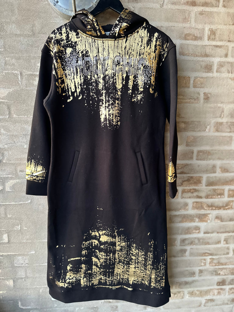 By Engbork Megan Sweat dress Black/Gold