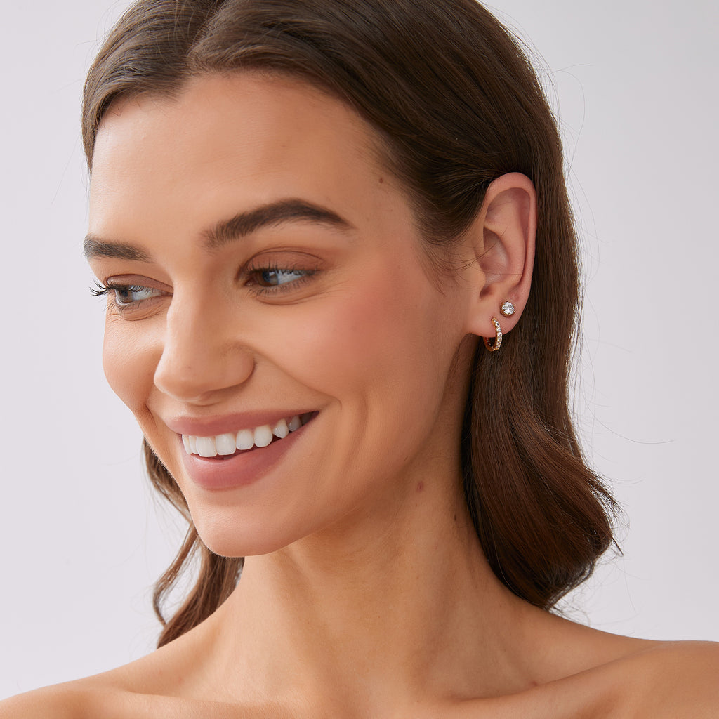 By Jolima Verona crystal small hoops G