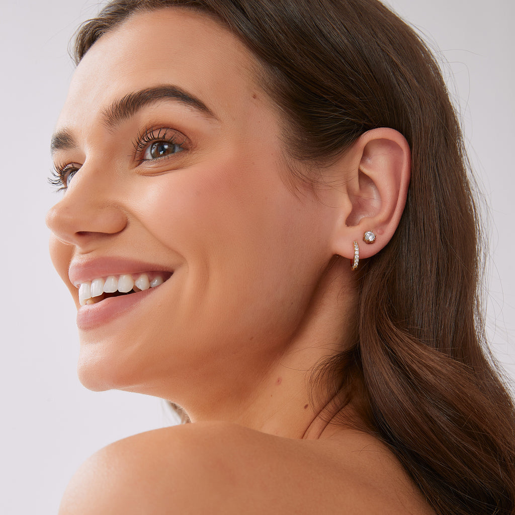 By Jolima Verona crystal small hoops G