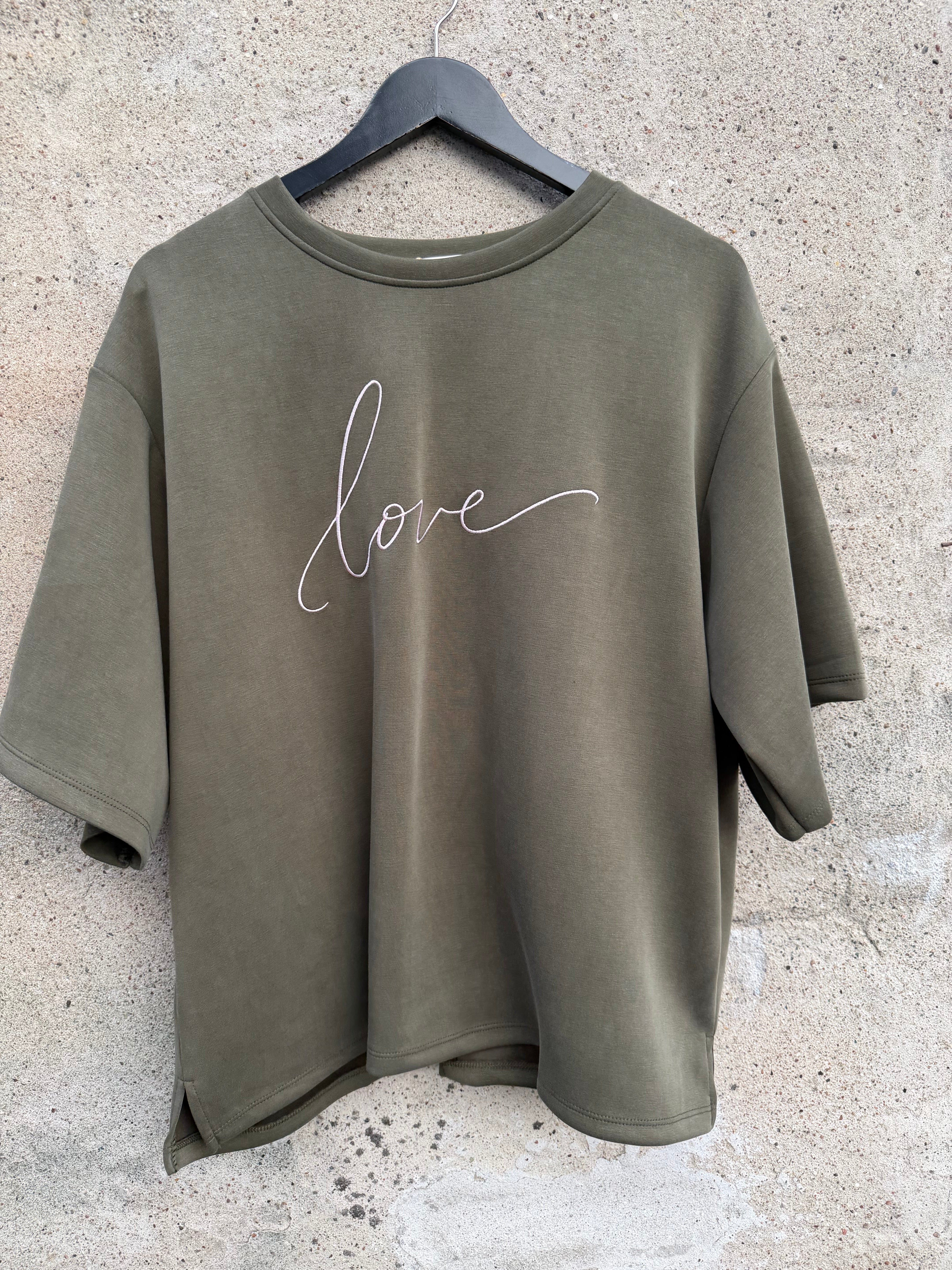 Boho Love B1426 love blouse army