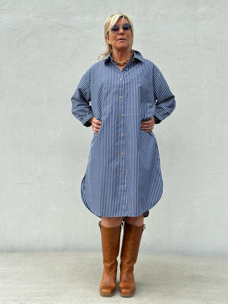 Gaspar 2601718 Malmø skjortekjole blue