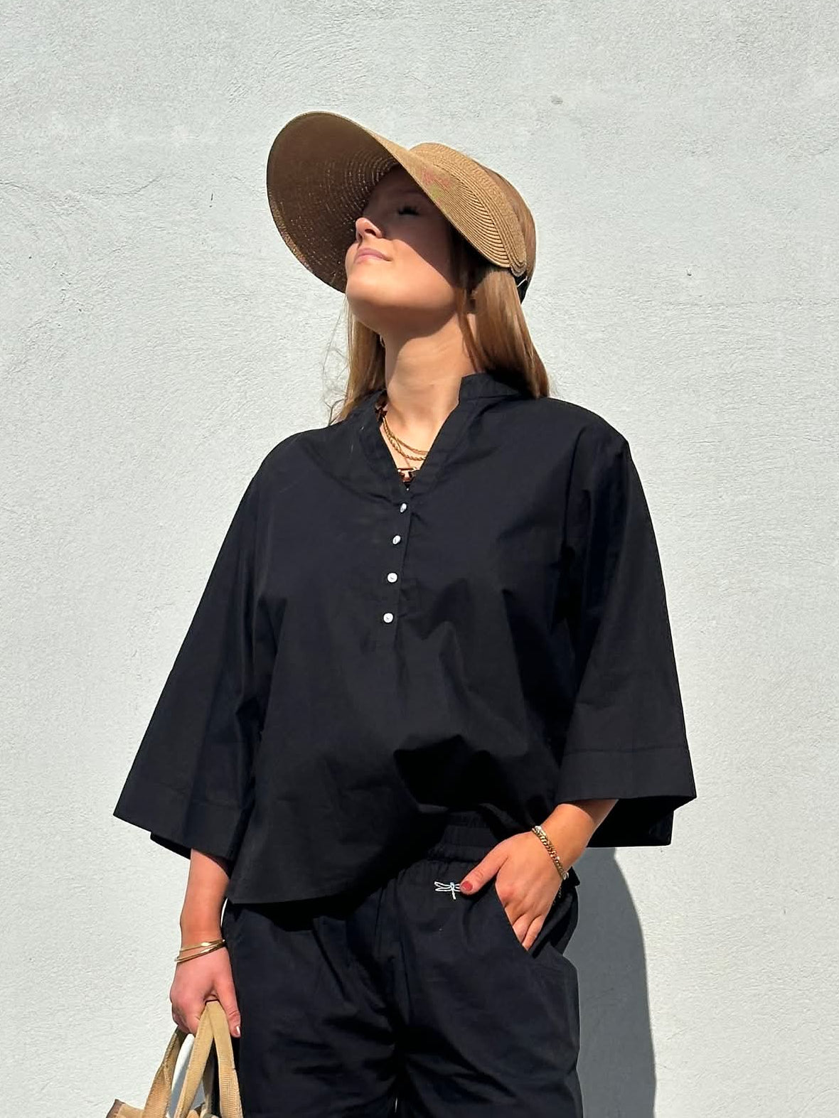 Gaspar 2601346 Mumbai blouse poplin black