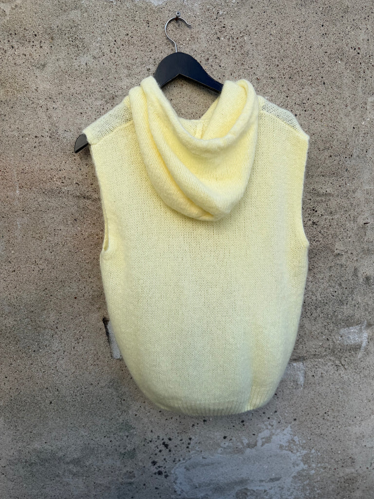 Boho Love B1342 strik vest hoodie yellow