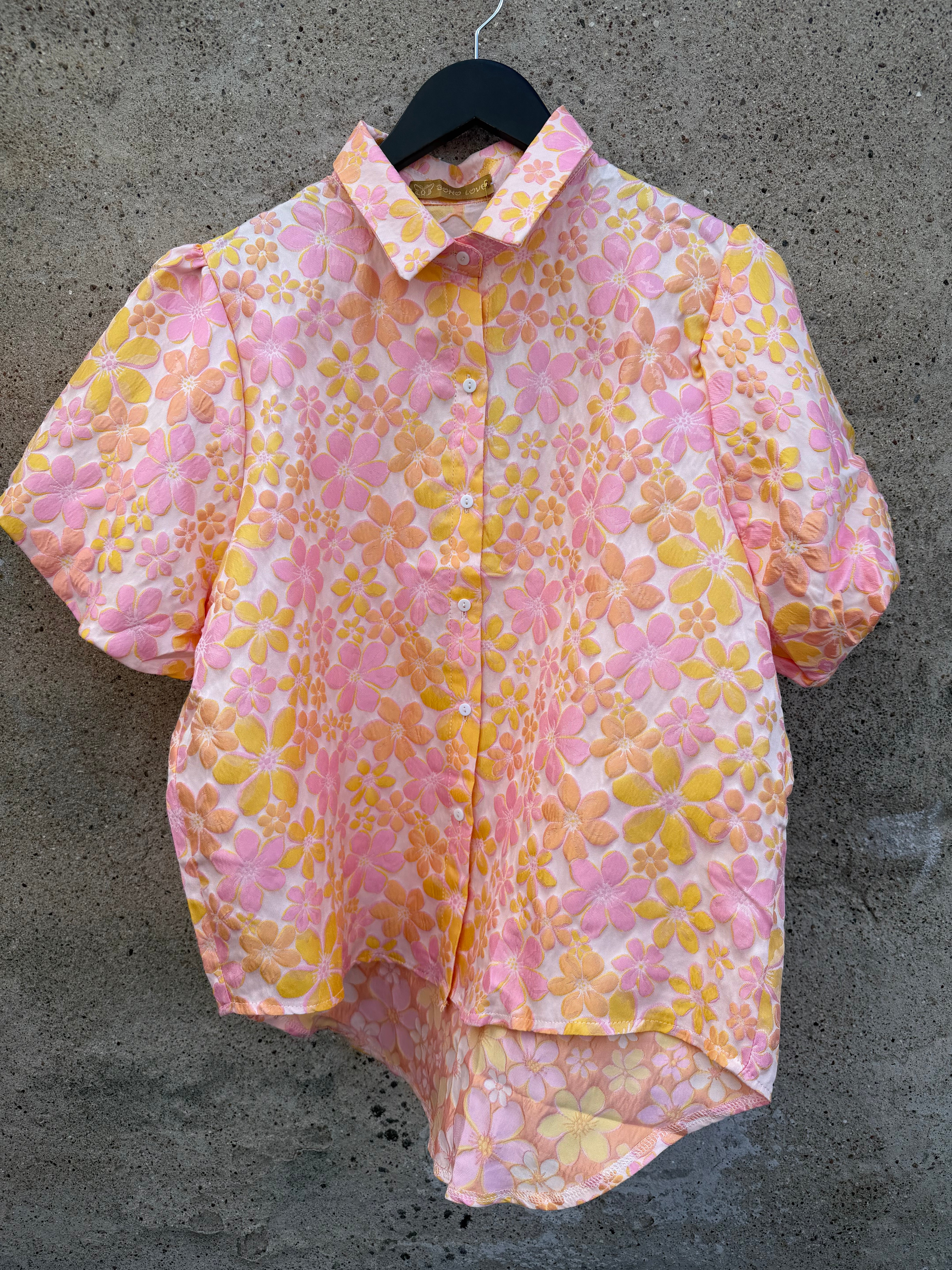 Boho Love B1371 skjorte flower orange mix