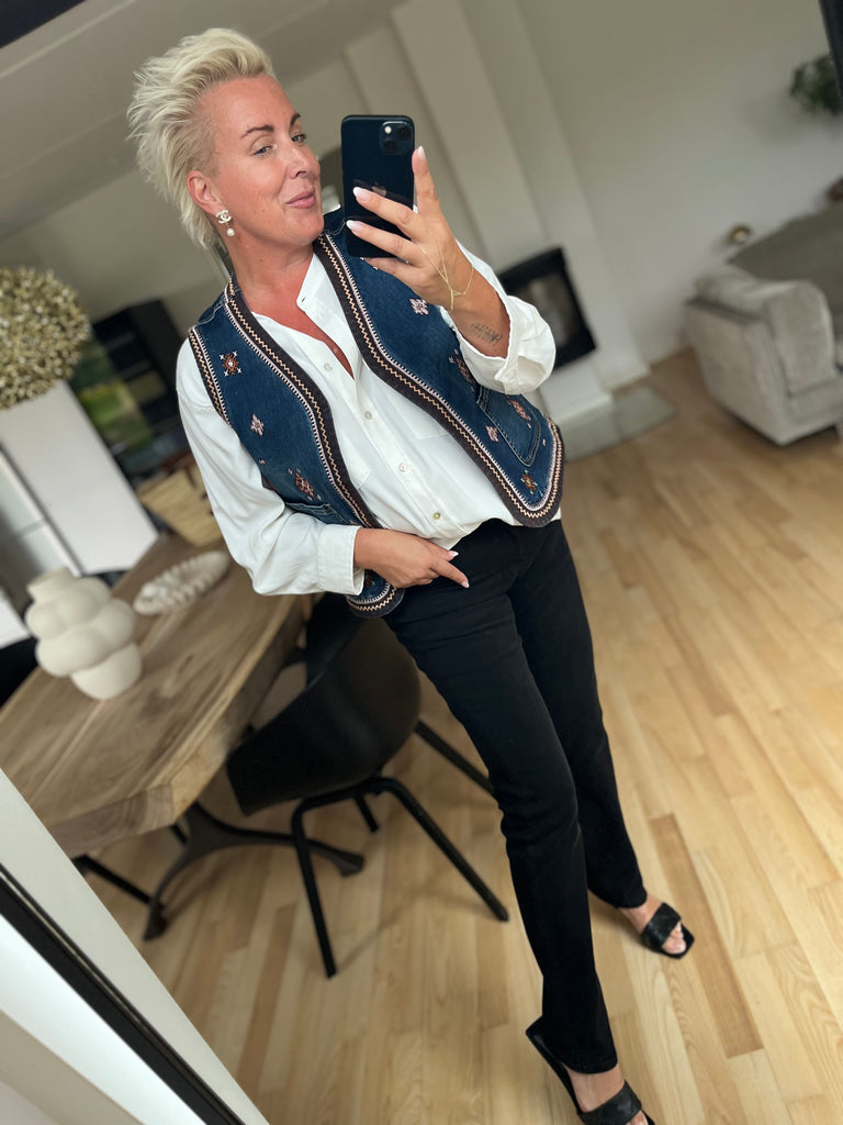 LECOCO 34814 Heart bukser denim washed