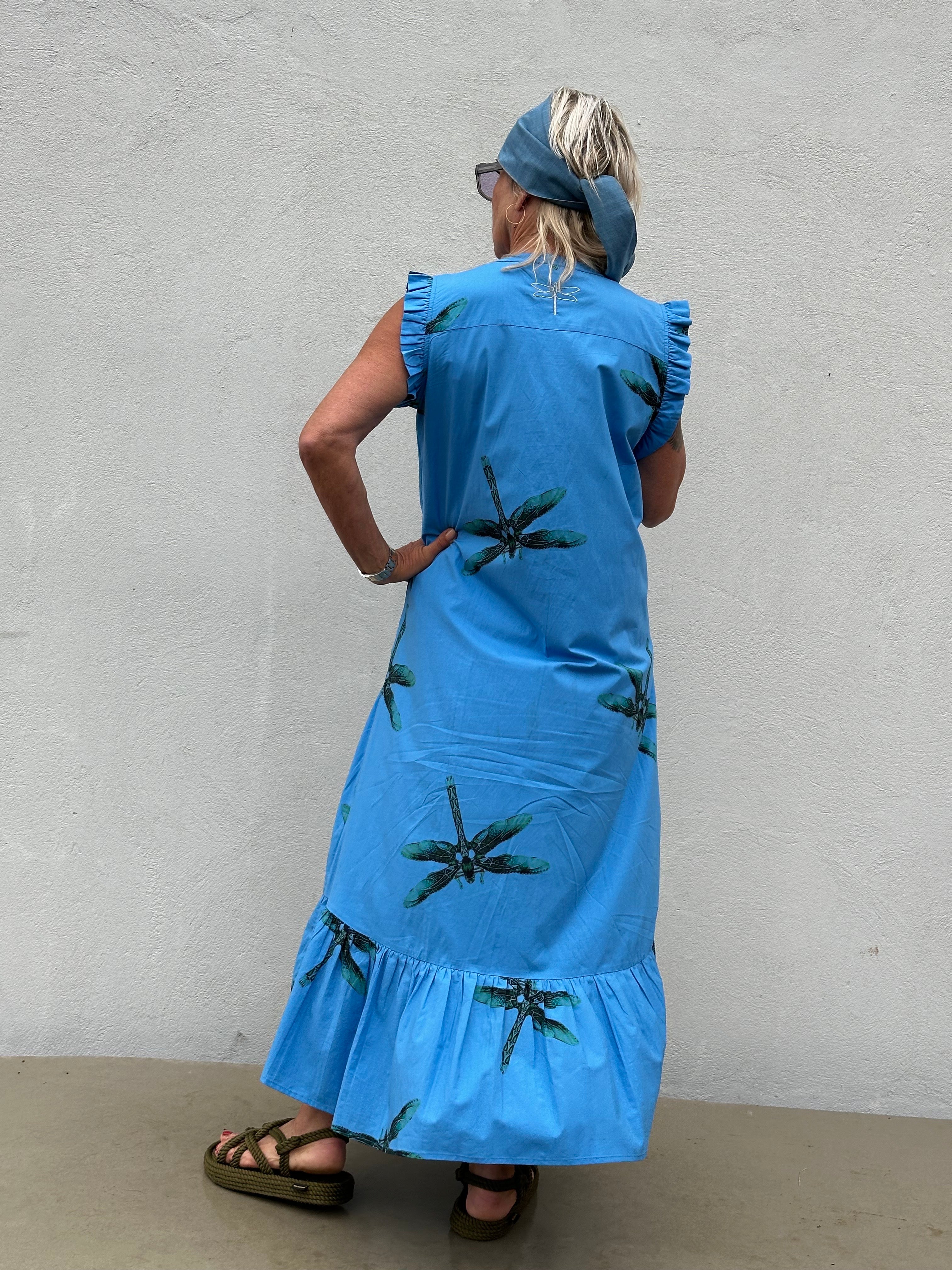 Gaspar 2601768 Loule dress dragonfly blue