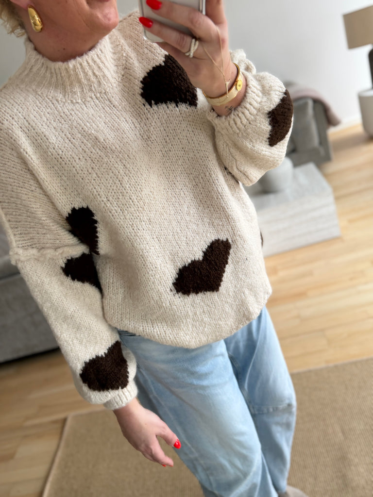 Boho Love B1313 strik hearts beige