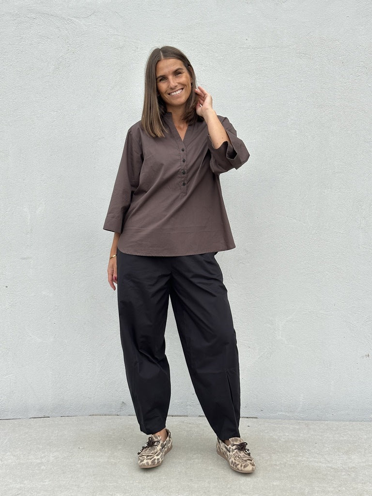 Gaspar 2601346 Mumbai blouse poplin brown