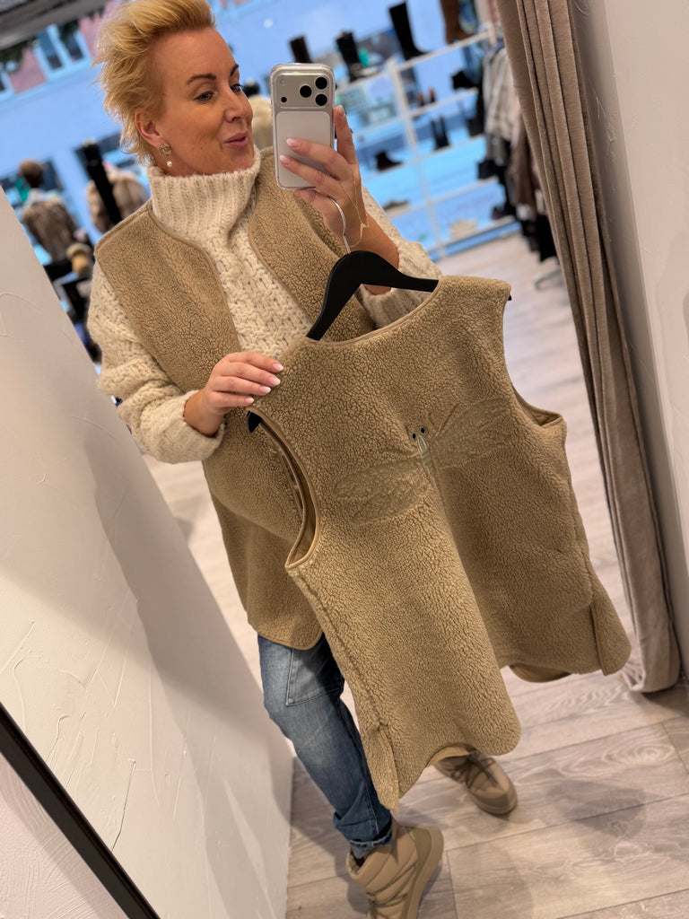 Gaspar 2510336 Duffy LONG waistcoat champagne