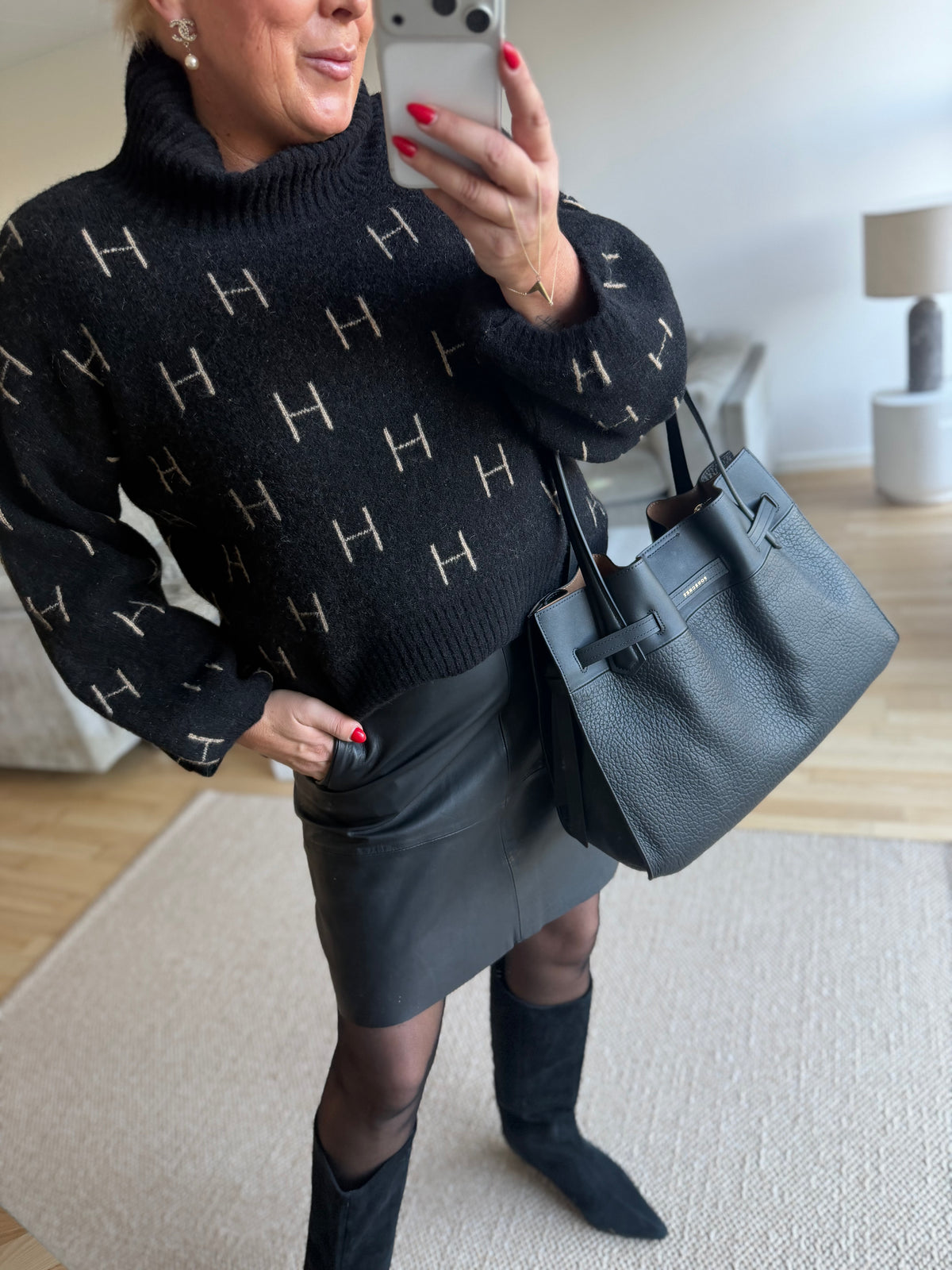 Depeche 51376 Lorina skirt leather black