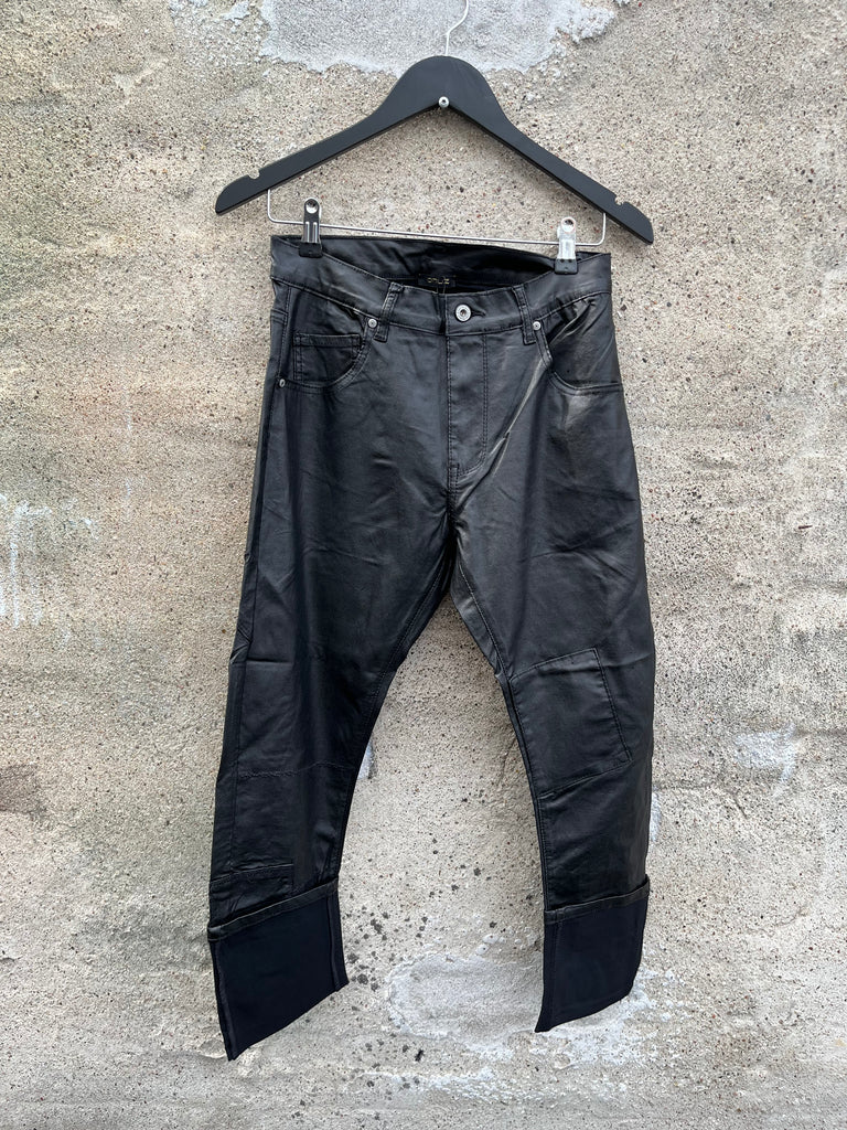 Qnuz 9140 coated jeans black