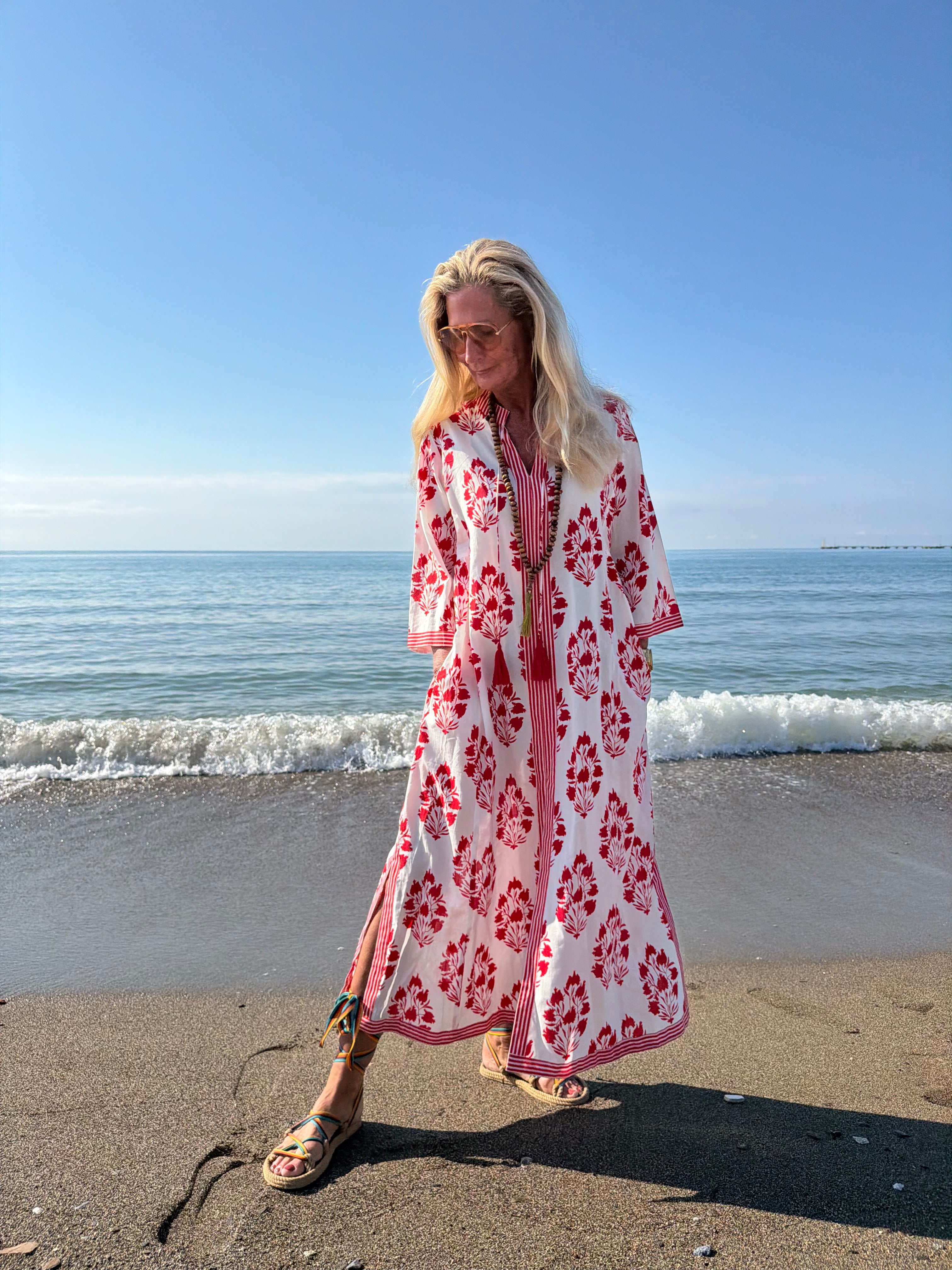 WAUW Tabita dress red and white