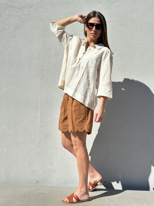 Gaspar 2601904 Honolulu shorts poplin nougat