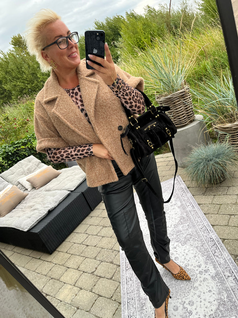 Qnuz 9140 coated jeans black