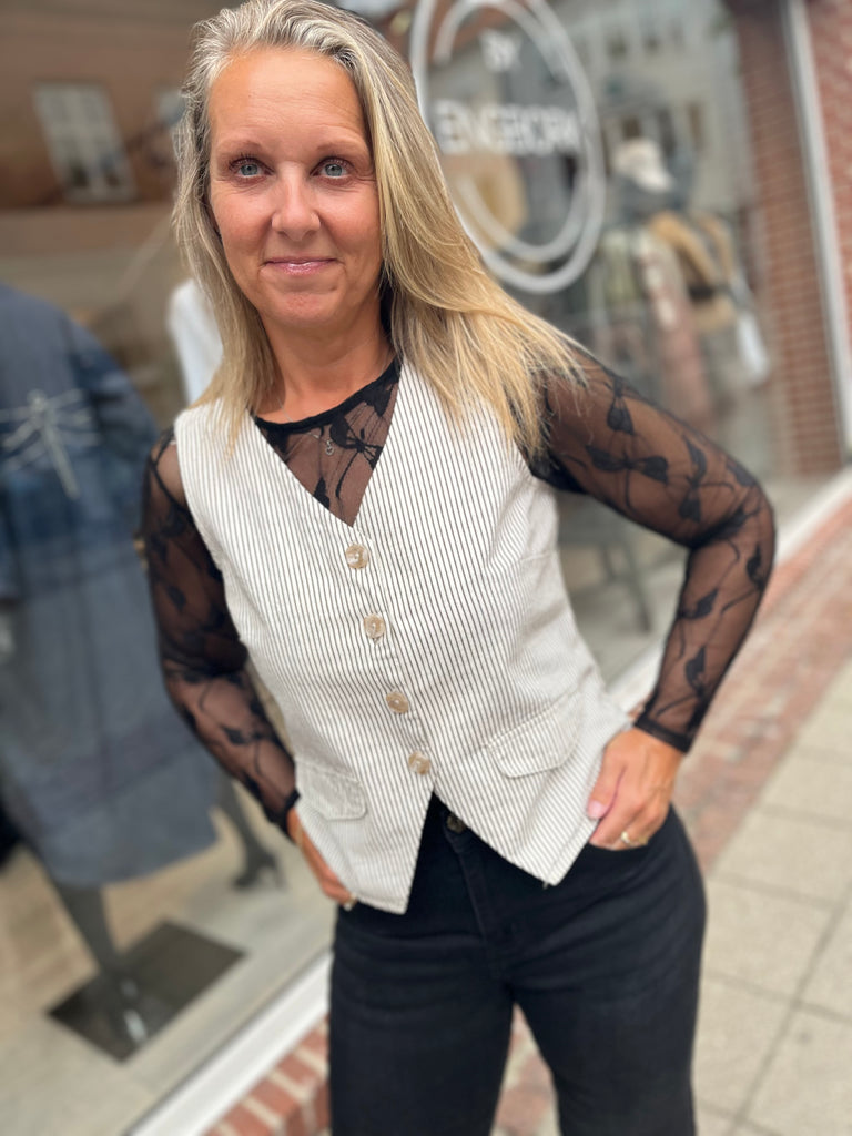 LECOCO 34666 Lianna vest stripe off