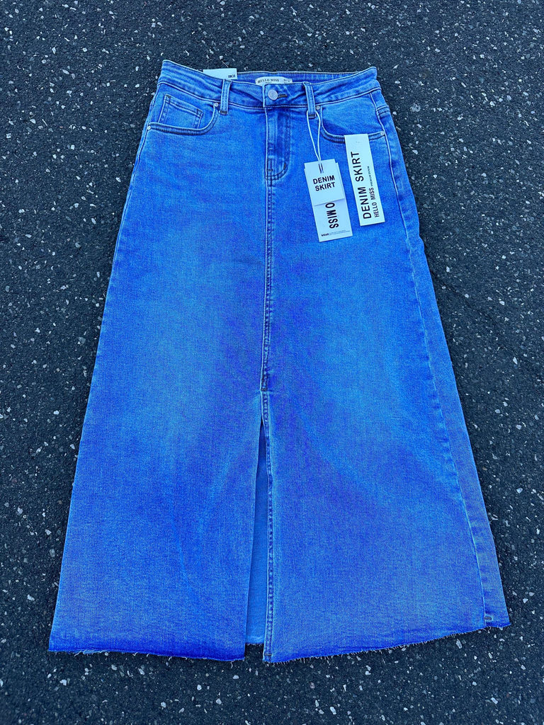 By Engbork 5216 denim nederdel blue wash