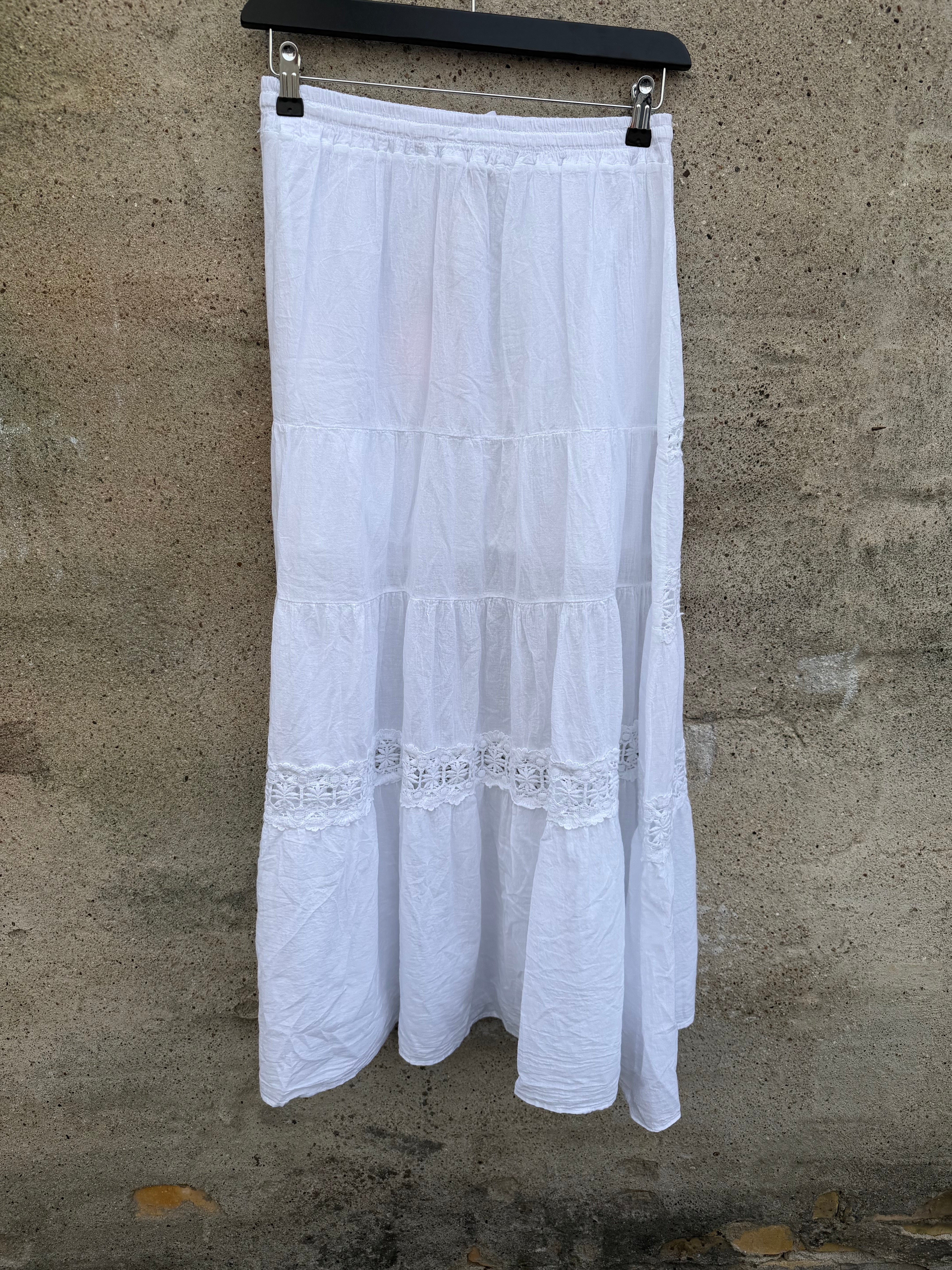 By Engbork Pamela long skirt white