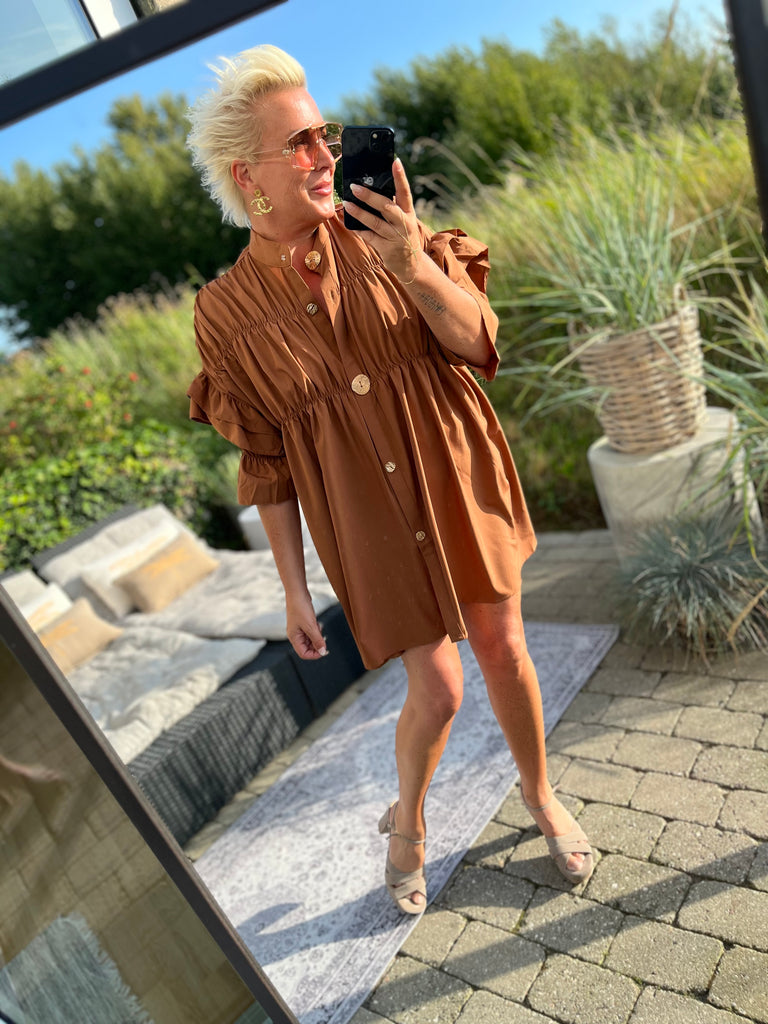 By Engbork Koko 9523 kjole kort cognac