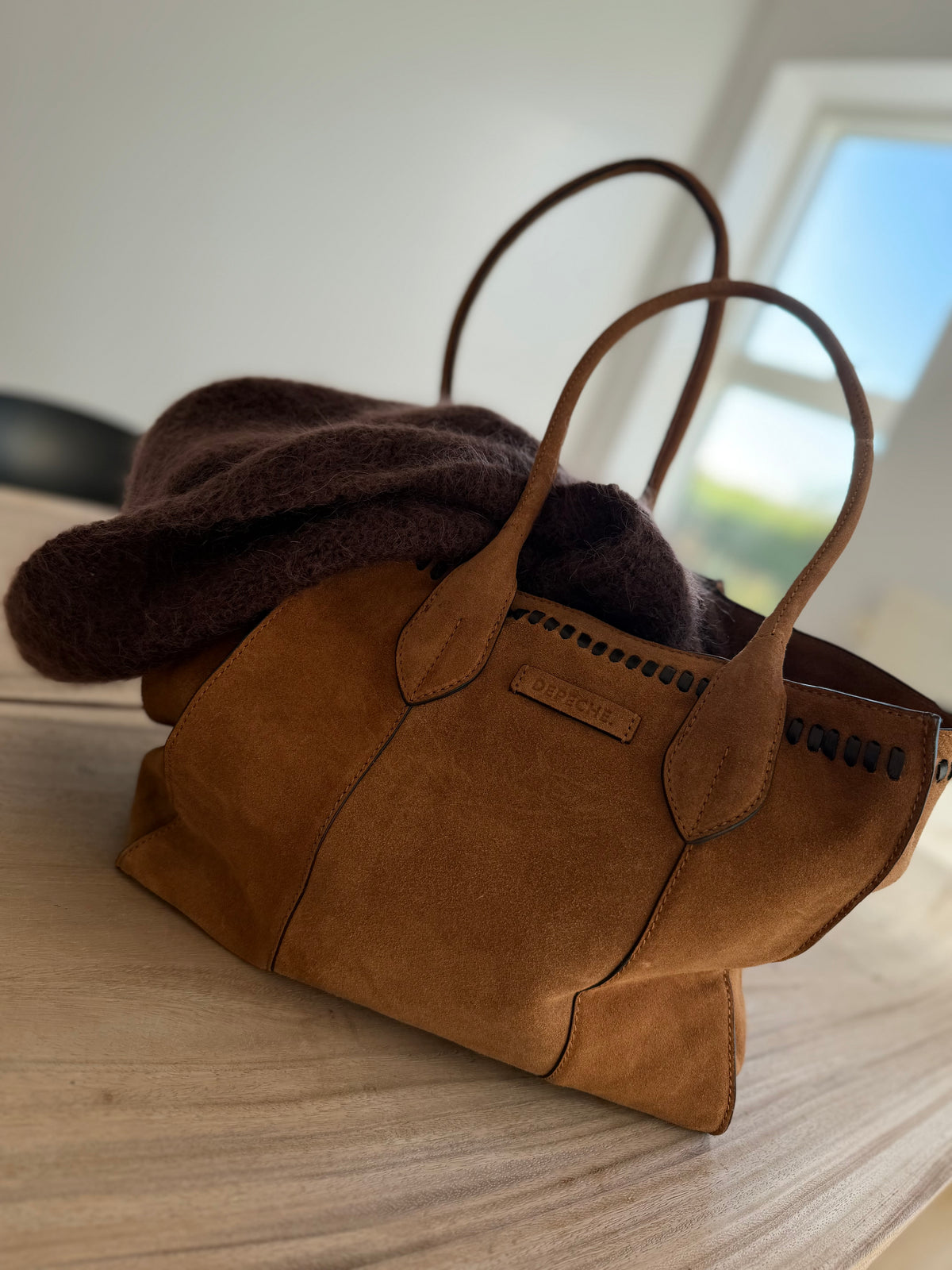 Depeche 17404 Madrid hand bag dark tan