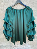 By Engbork Ofelia bluse emerald
