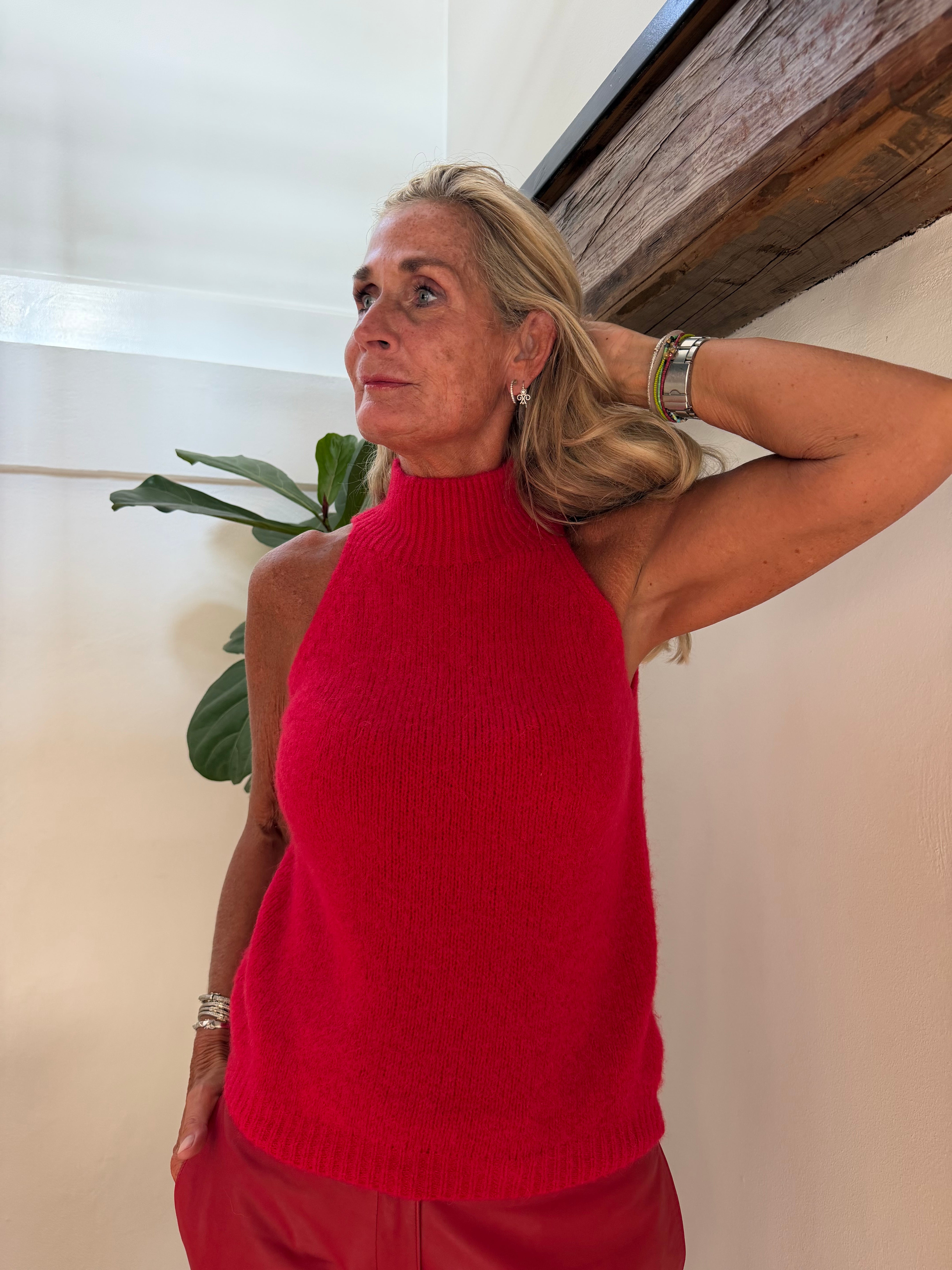 CABANA Living Kaya mohair top red