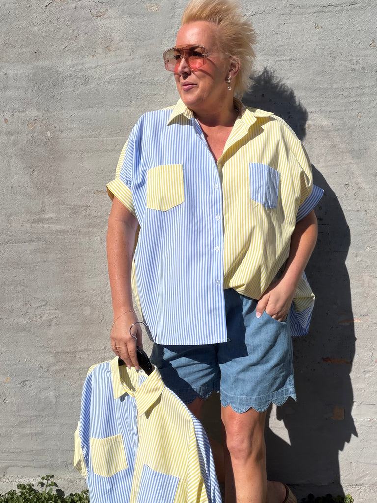 Kaha striped shirt stripe blue