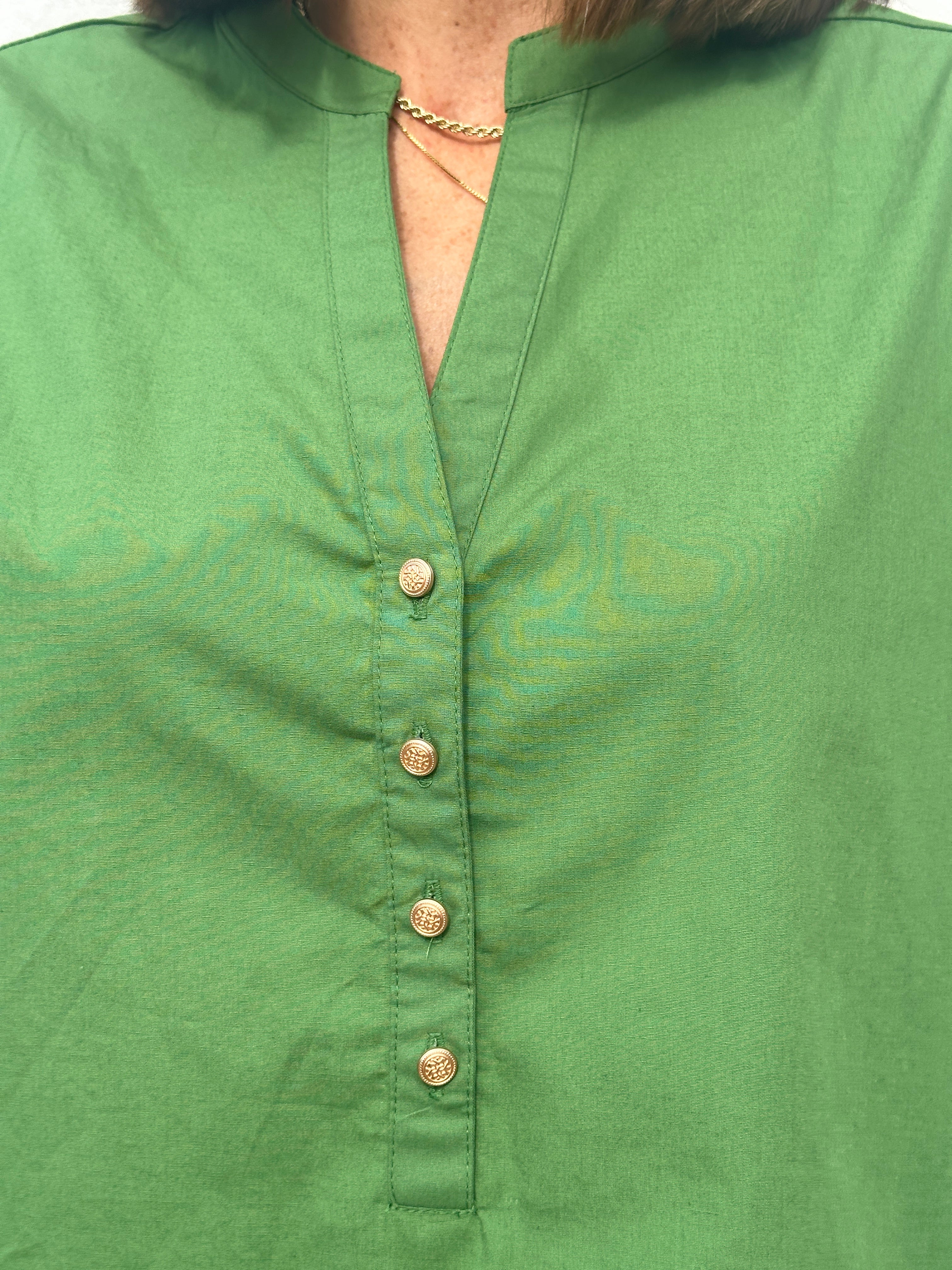 Gaspar 2601346 Mumbai blouse poplin apple green