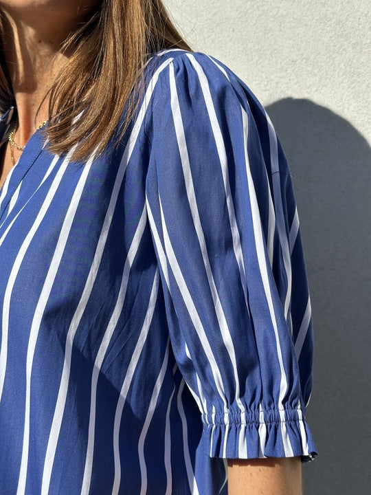 Gaspar 2601338 Tunø blouse stripe blue