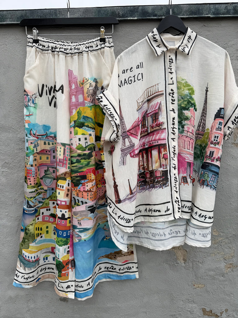 Magic pants print cream