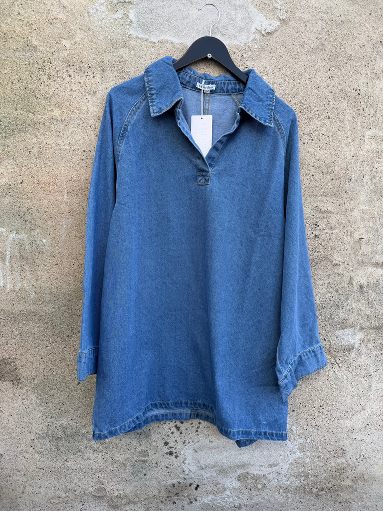 By Engbork Margot denim dress blue