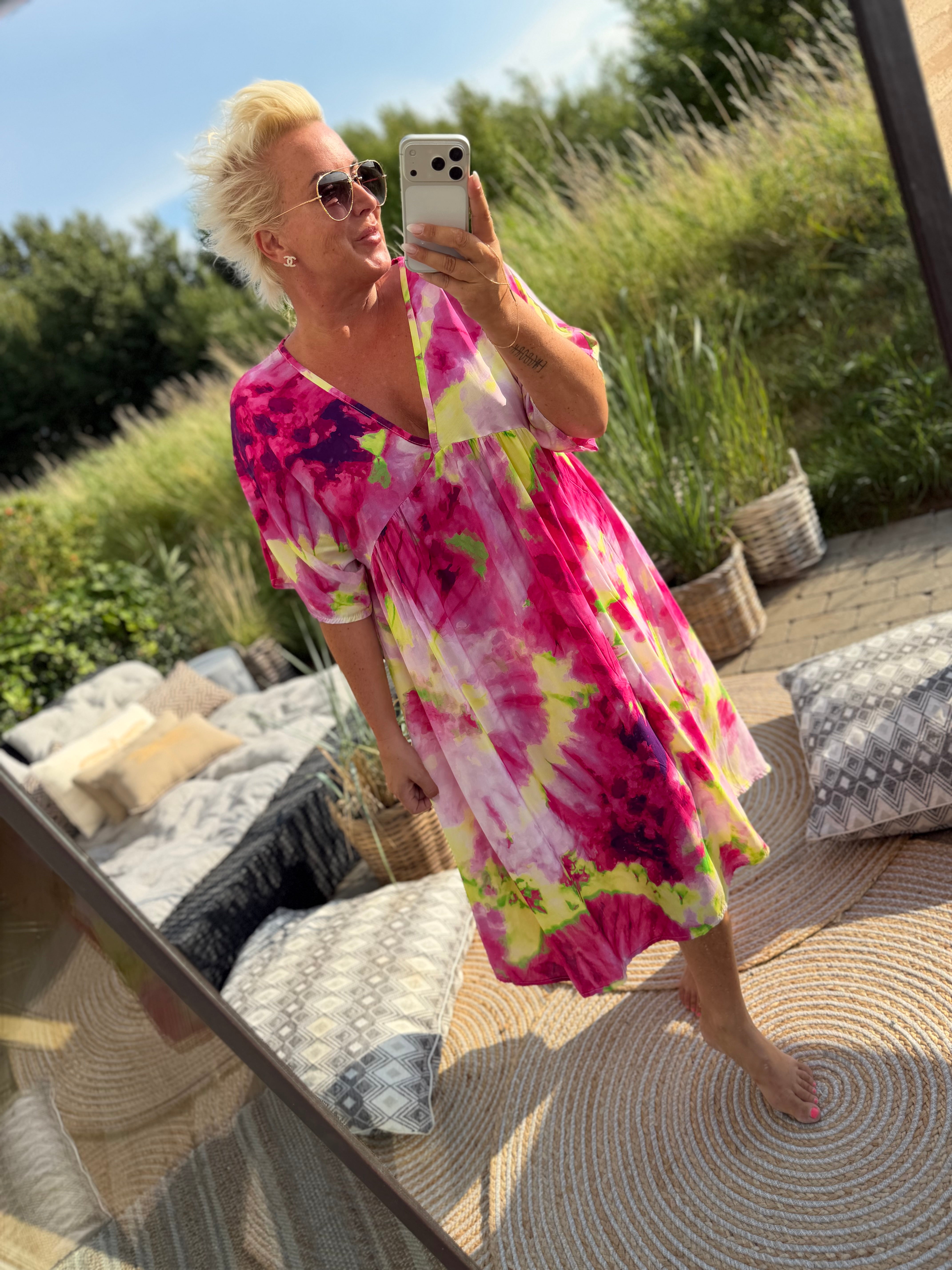Olina dress painted mix flower