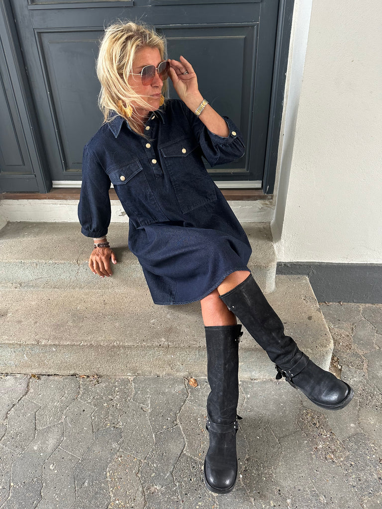 Gaspar 2407705 Malmø denim dress blue