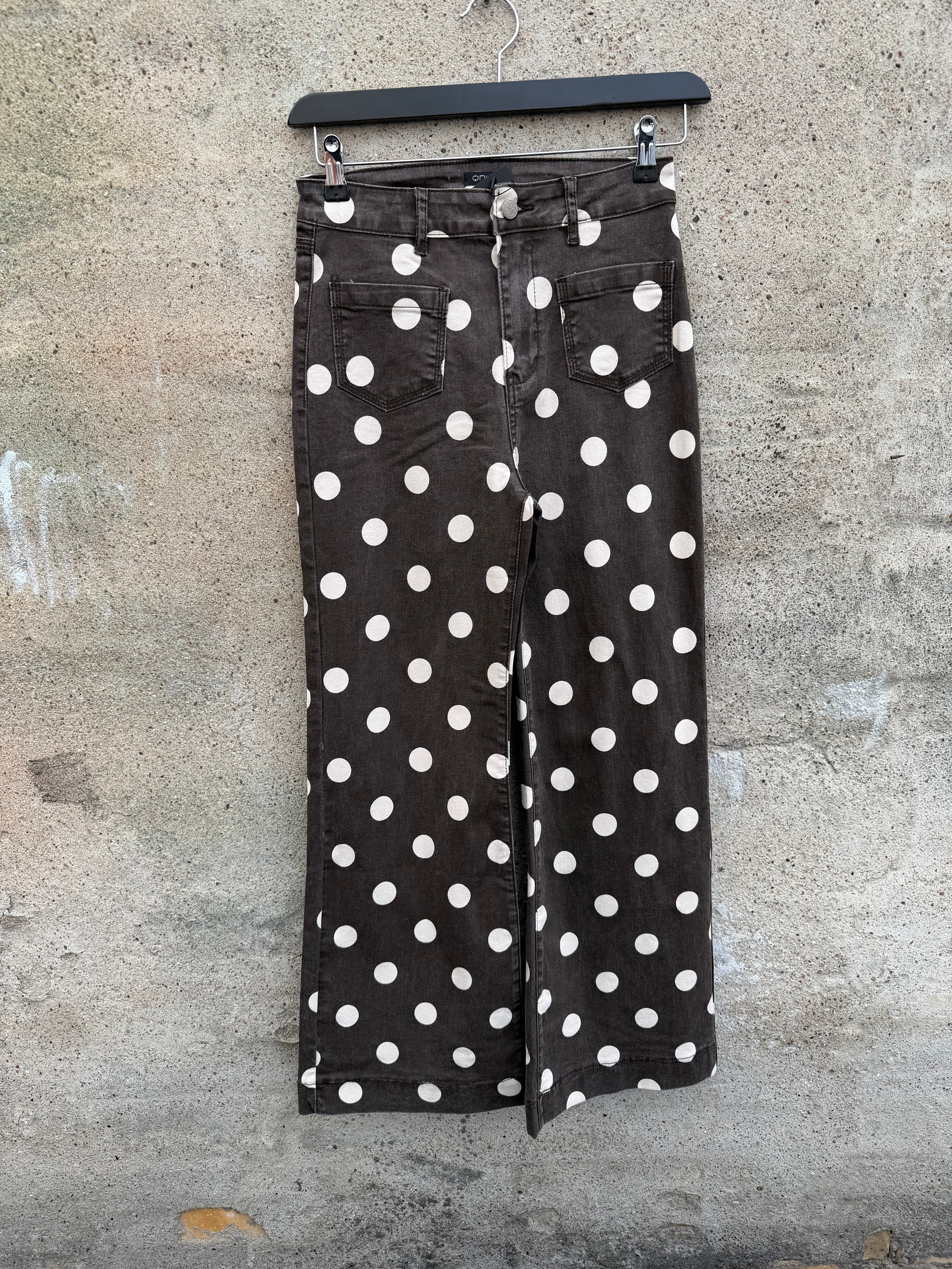 Qnuz 9316 DOT jeans canvas choco
