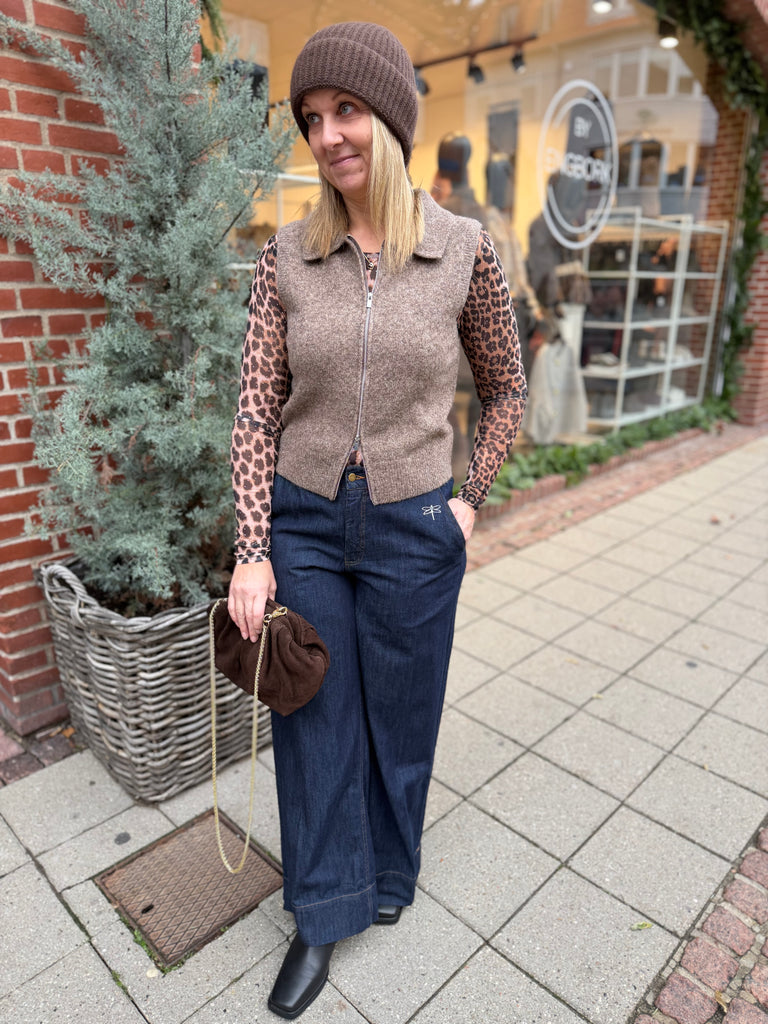 Love & Divine love1454 knit vest brown