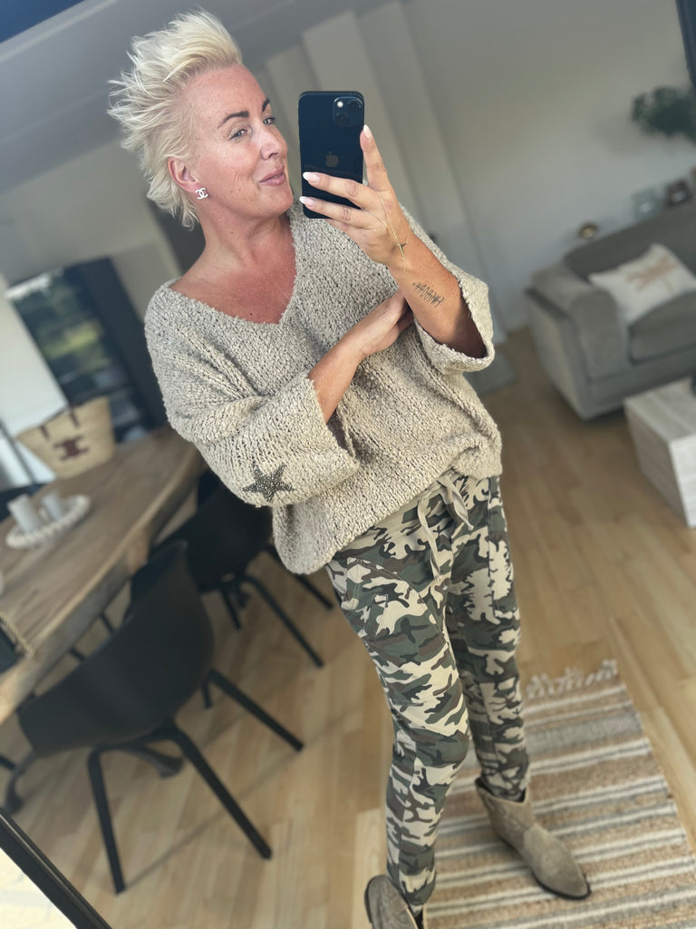 Boho Love B1161 Baggy pants Camoflage beige