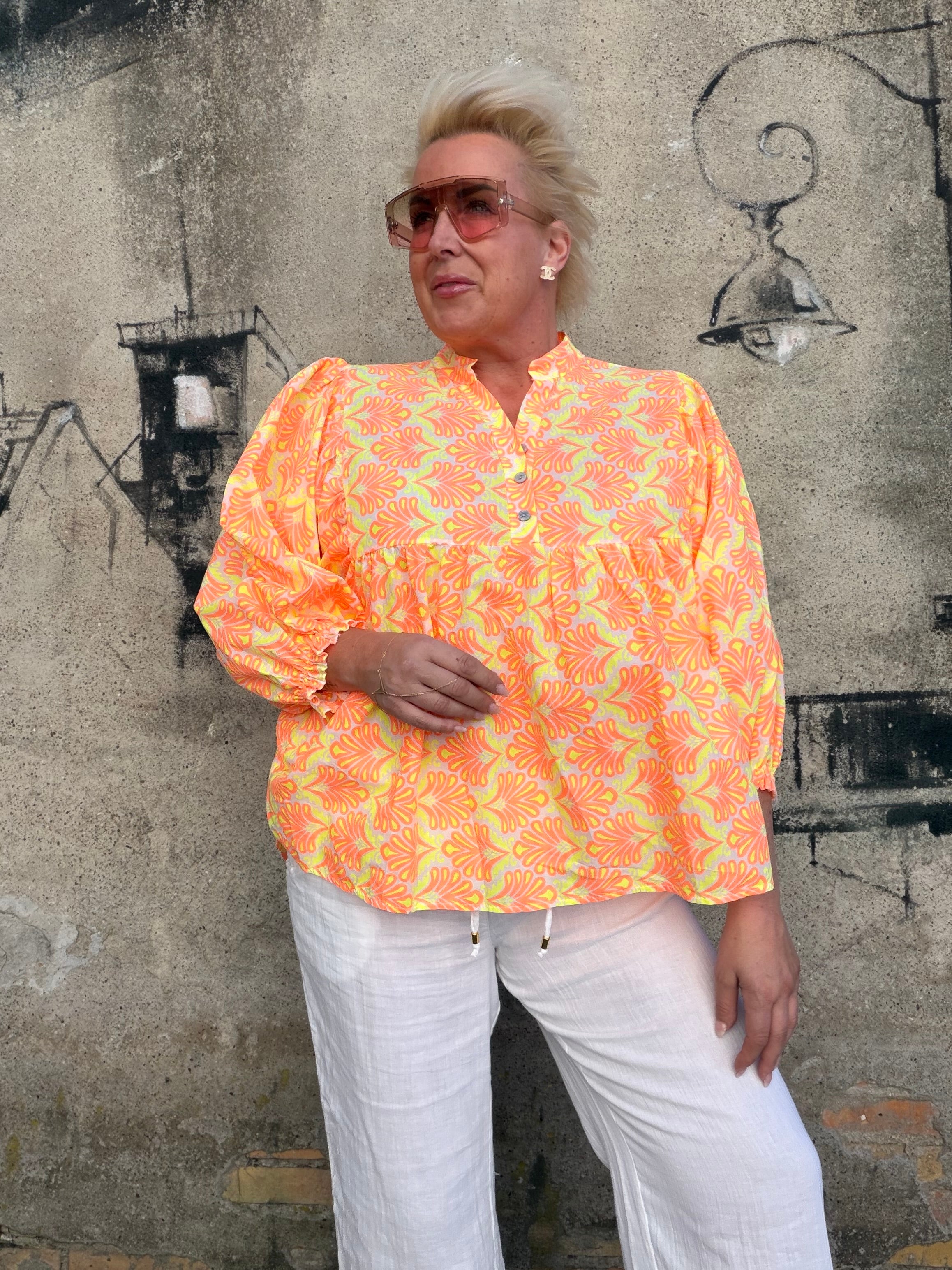 By Engbork Adelina shirt print orange