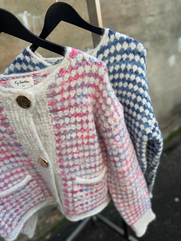 By Engbork Coco cardigan creme blue